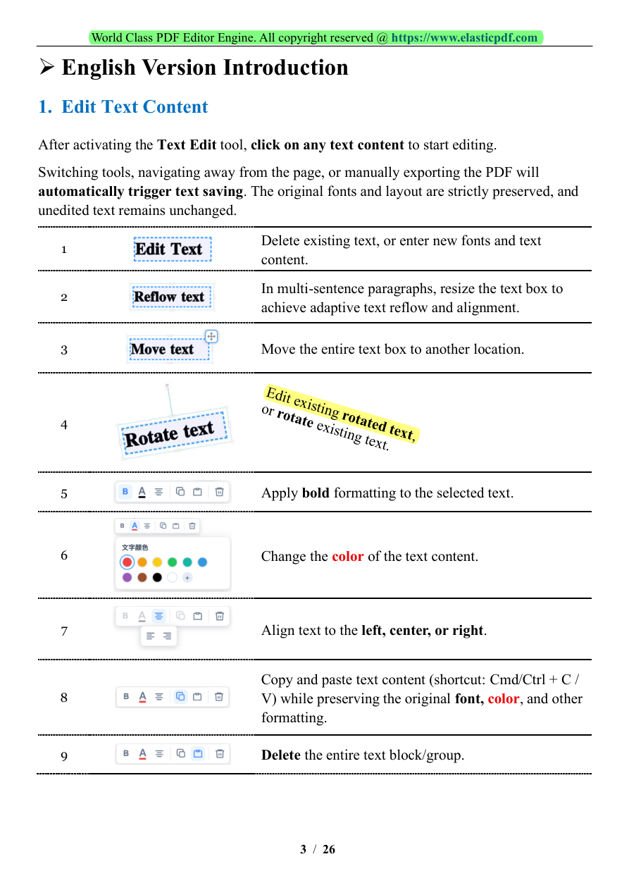 A PDF page edited with windpdf: the original font is preserved and highlights follow the rotated text at the same angle